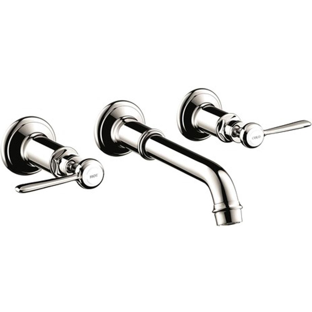Axor Montreux Wall-Mounted Widespread Faucet Trim with Lever Handles, 1.2 GPM in Polished Nickel