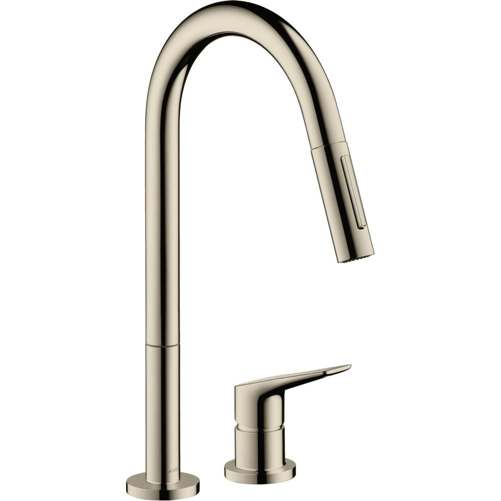 Axor Citterio M 2-Hole Single-Handle Kitchen Faucet 2-Spray Pull-Down, 1.75 GPM in Polished Nickel