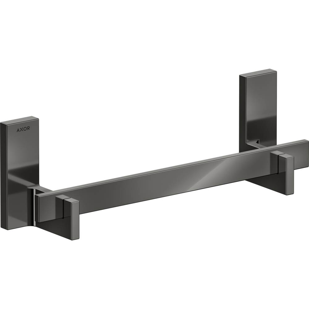 Axor Universal Rectangular Towel Bar, 12'' in Polished Black Chrome