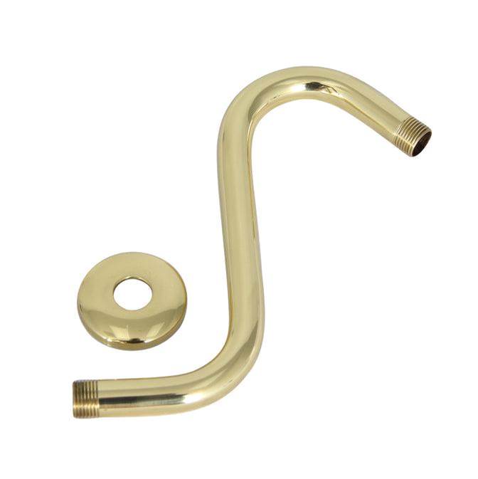Barclay 10'' Offset Shower Arm W/Flangex-Hvy 20.5 MM,Solid Brass,PB