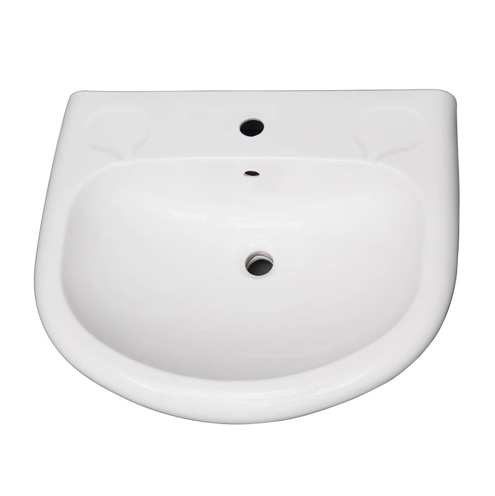 Barclay Orient 660 Ped Lav Basin1 Hole, White