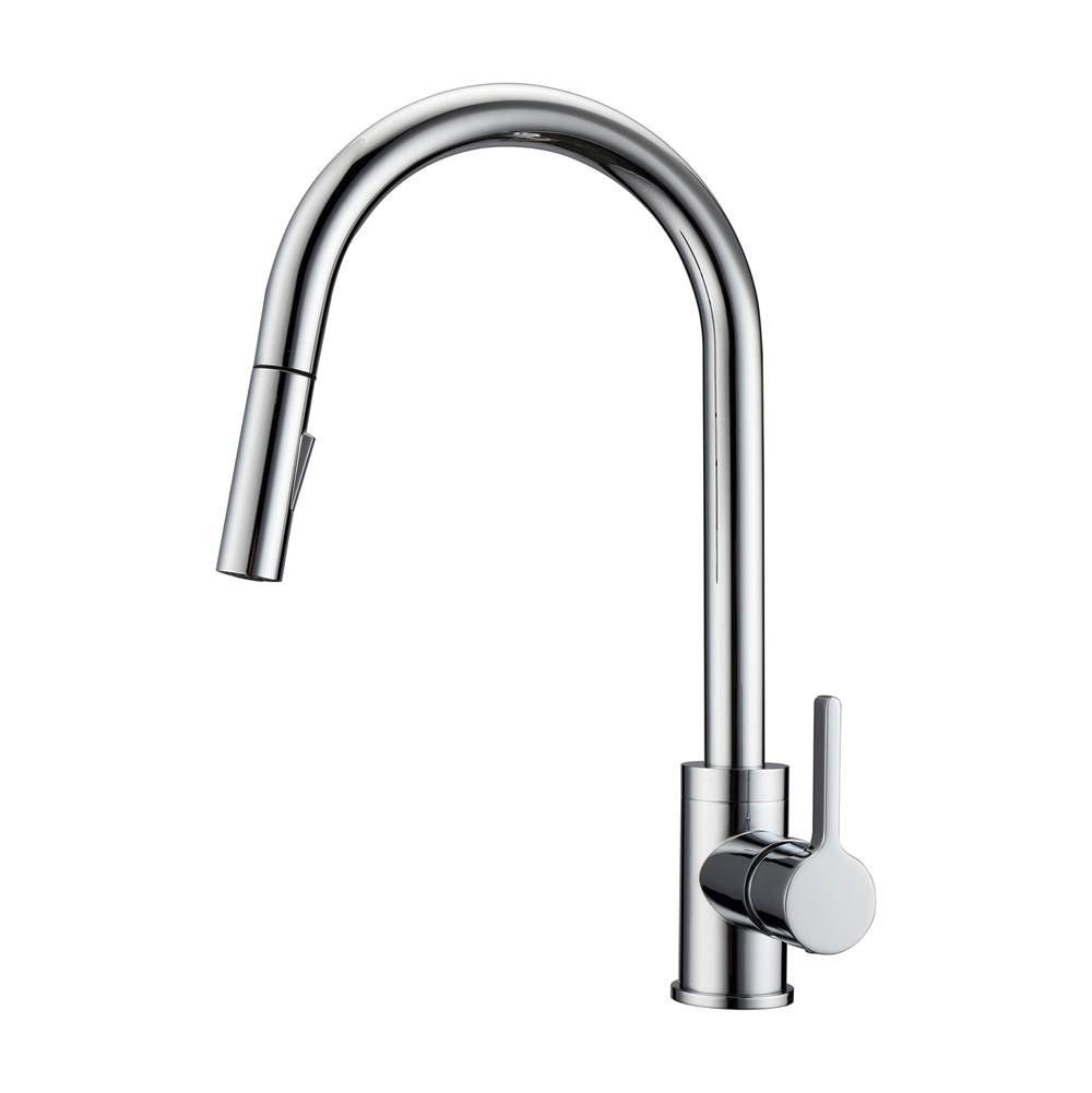 Barclay Fenton Kitchen Faucet,Pull-outSpray, Metal Lever Handles,CP