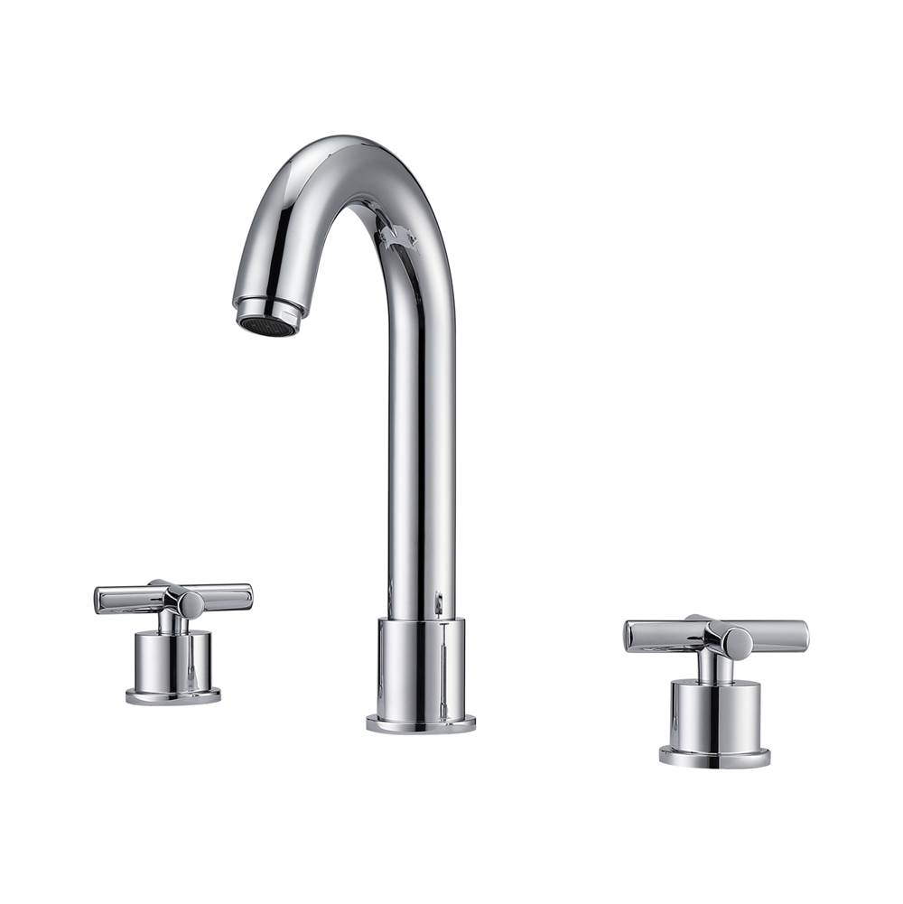 Barclay Conley 8''cc Lav Faucet, withHoses, Metal Cross Handles, CP