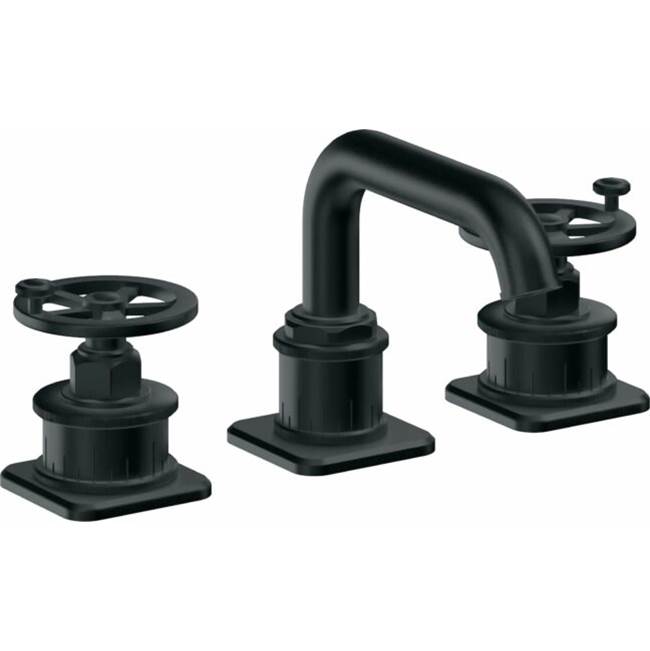 California Faucets Widespread Low Spout - Wheel Handle with ZeroDrain