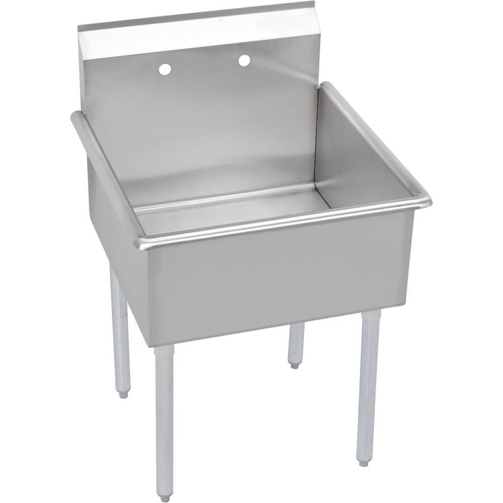 Elkay Dependabilt Stainless Steel 21'' x 21-1/2'' x 42'' 18 Gauge One Compartment Budget Sink with Stainless Steel Legs