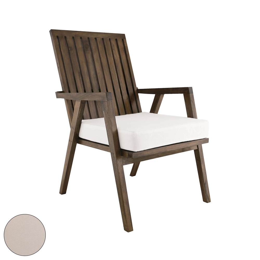 Elk Home Teak Garden Patio Chair Cushion In Cream