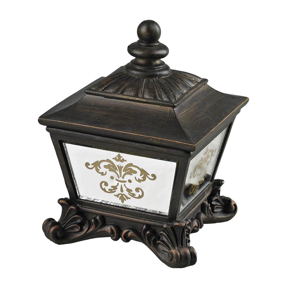 Elk Home Bronze Box With Damask Printed Mirror