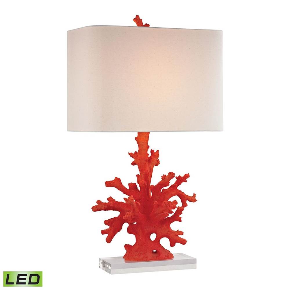 Elk Home Red Coral 28'' High 1-Light Table Lamp - Red