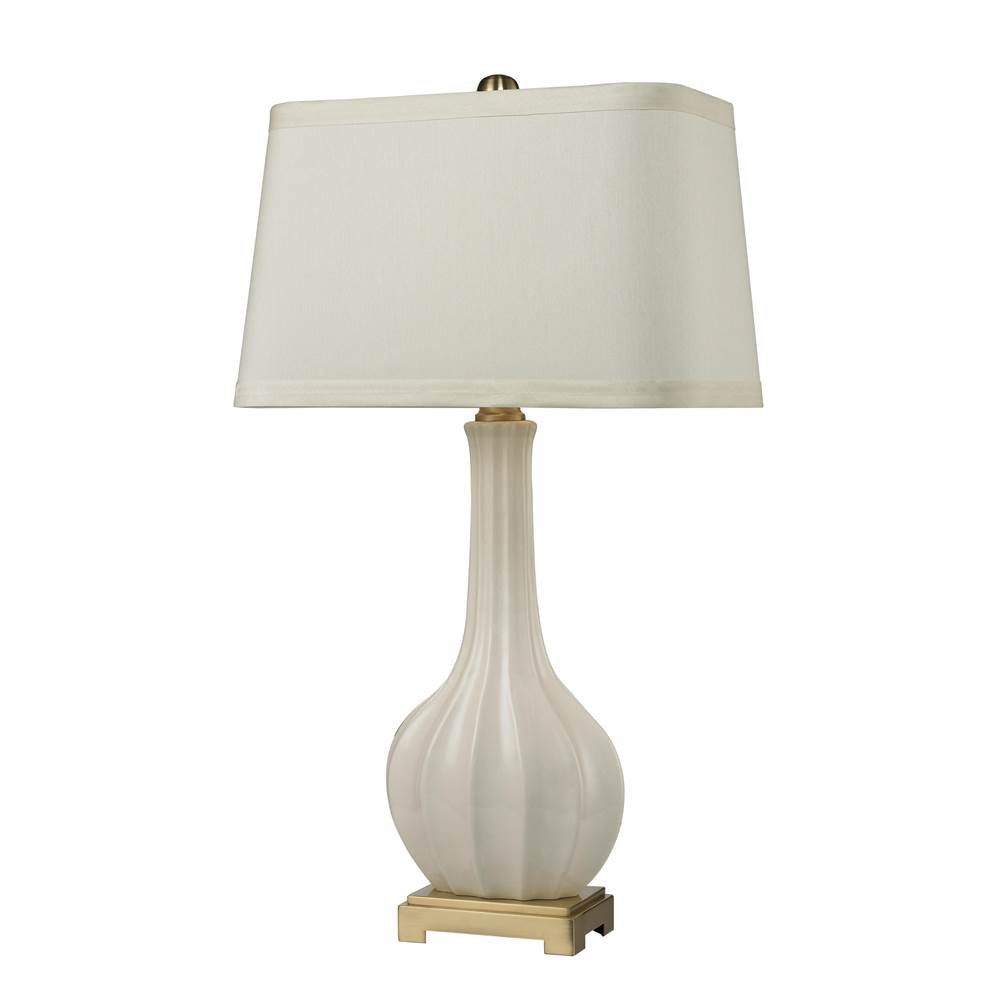 Elk Home Fluted Ceramic 34'' High 1-Light Table Lamp - White