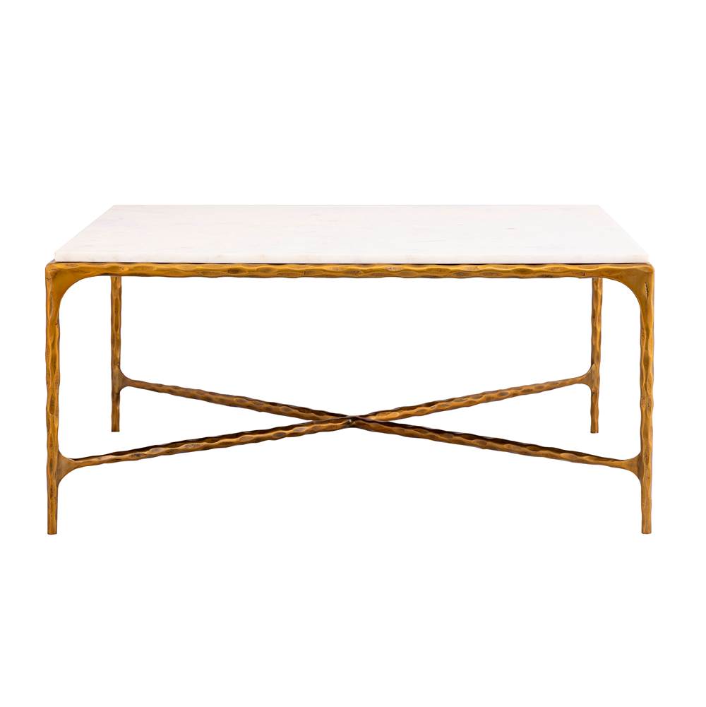 Elk Home Seville Forged Coffee Table - Antique Brass