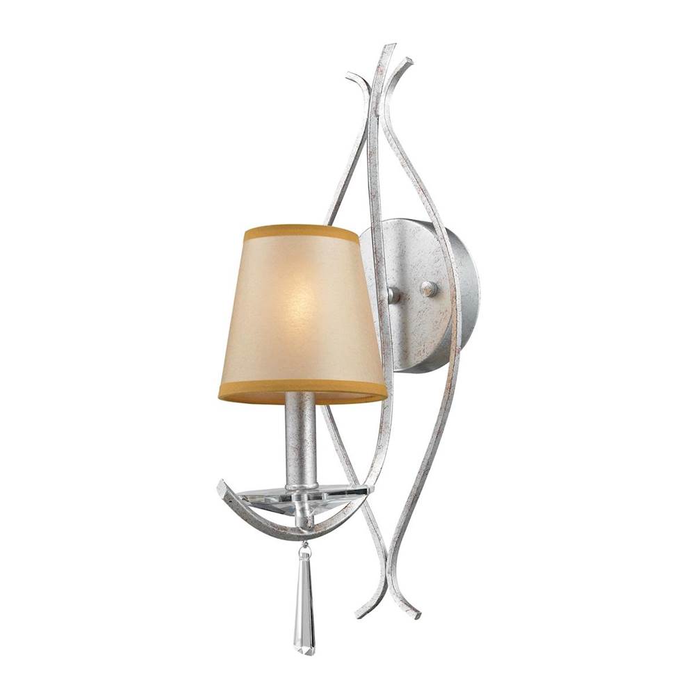 Elk Lighting Clarendon 1-Light Sconce in Silver, Shade Included