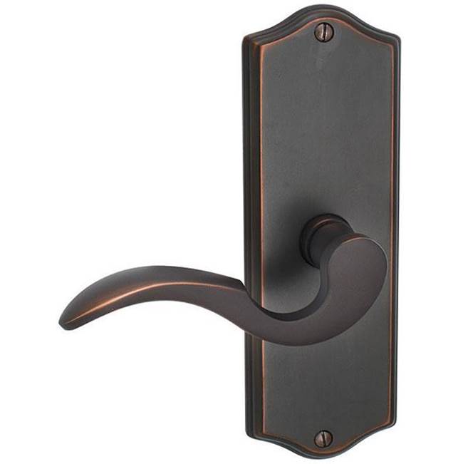 Emtek Privacy, Sideplate Locksets Colonial Non-Keyed 7-1/8'', Ribbon and Reed Knob, US15A