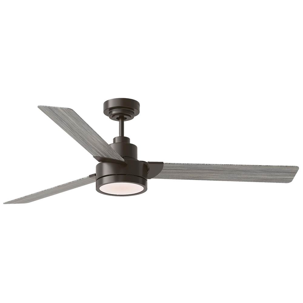Generation Lighting Jovie 58'' Indoor/Outdoor Integrated LED Aged Pewter Ceiling Fan with Light Kit, Handheld / Wall Mountable Remote Control and Reversible Motor