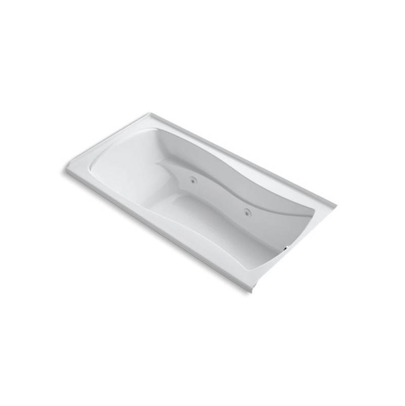 Kohler Mariposa® 72'' x 36'' alcove whirlpool bath with integral flange, heater and right-hand drain