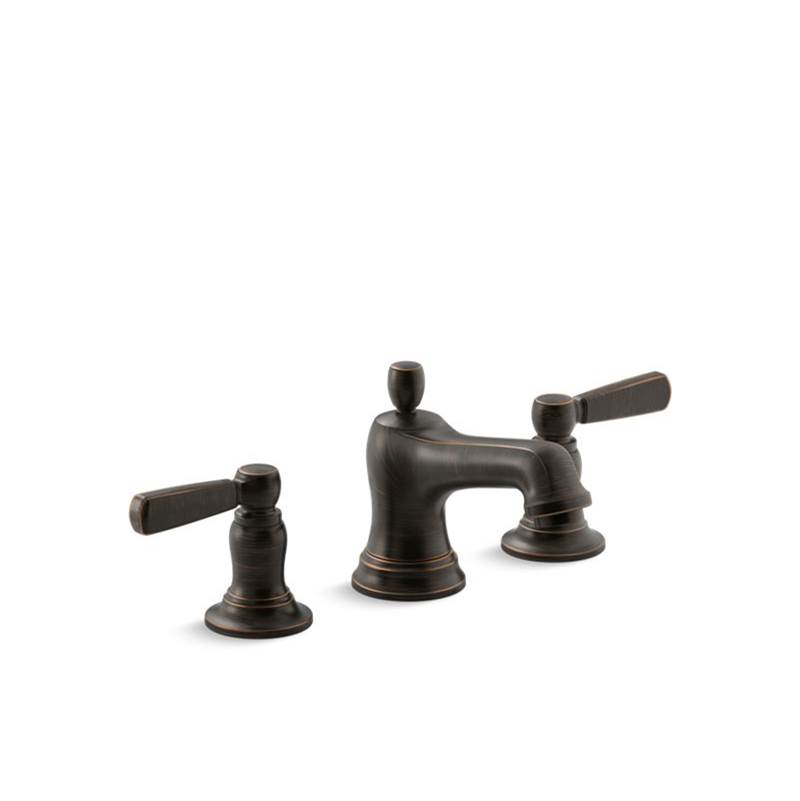 Kohler Bancroft® Widespread bathroom sink faucet with metal lever handles