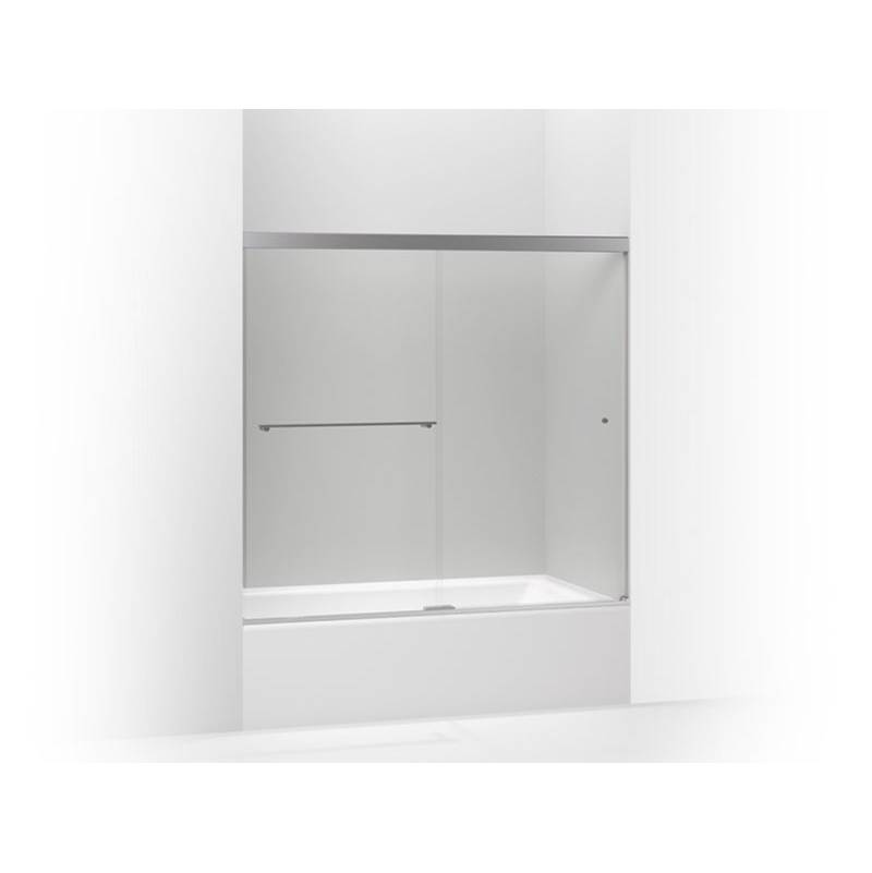 Kohler Revel® Sliding bath door, 55-1/2'' H x 56-5/8 - 59-5/8'' W, with 5/16'' thick Crystal Clear glass