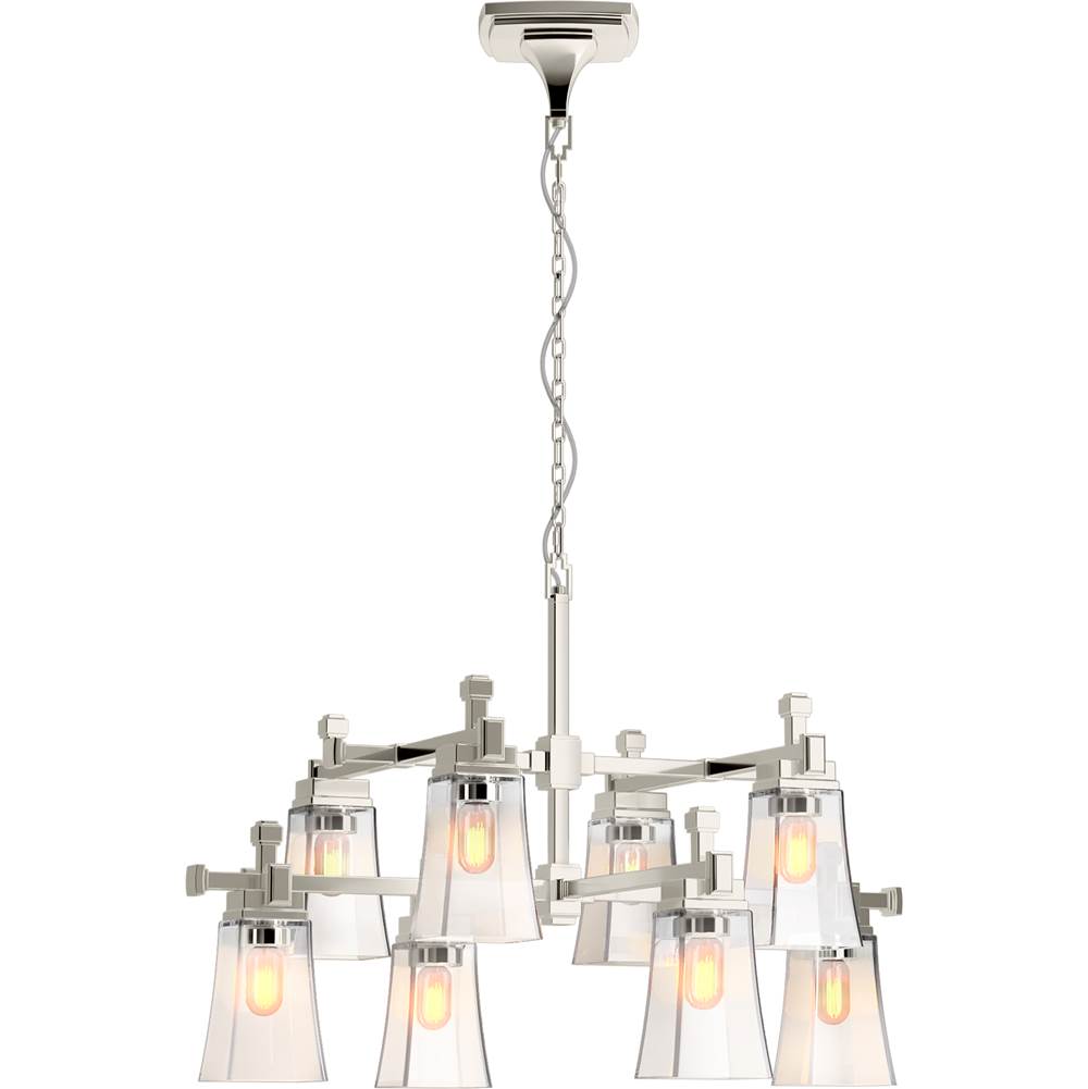 Kohler Riff® 35'' eight-light chandelier
