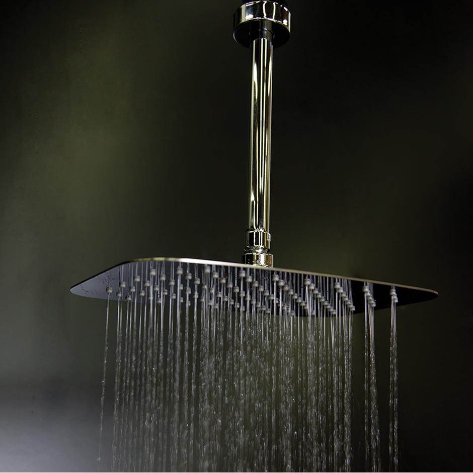 Lacava Ceilling mount tilting square rain shower head with ultra thin edge and flow regulator  3.