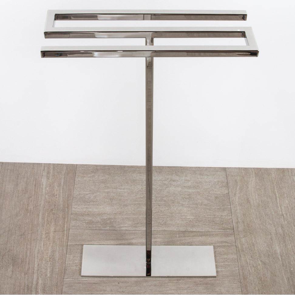 Lacava Floor-mount triple towel stand made of stainless steel, fixing floor kit included. W: 18'' D: 6''H: 38''