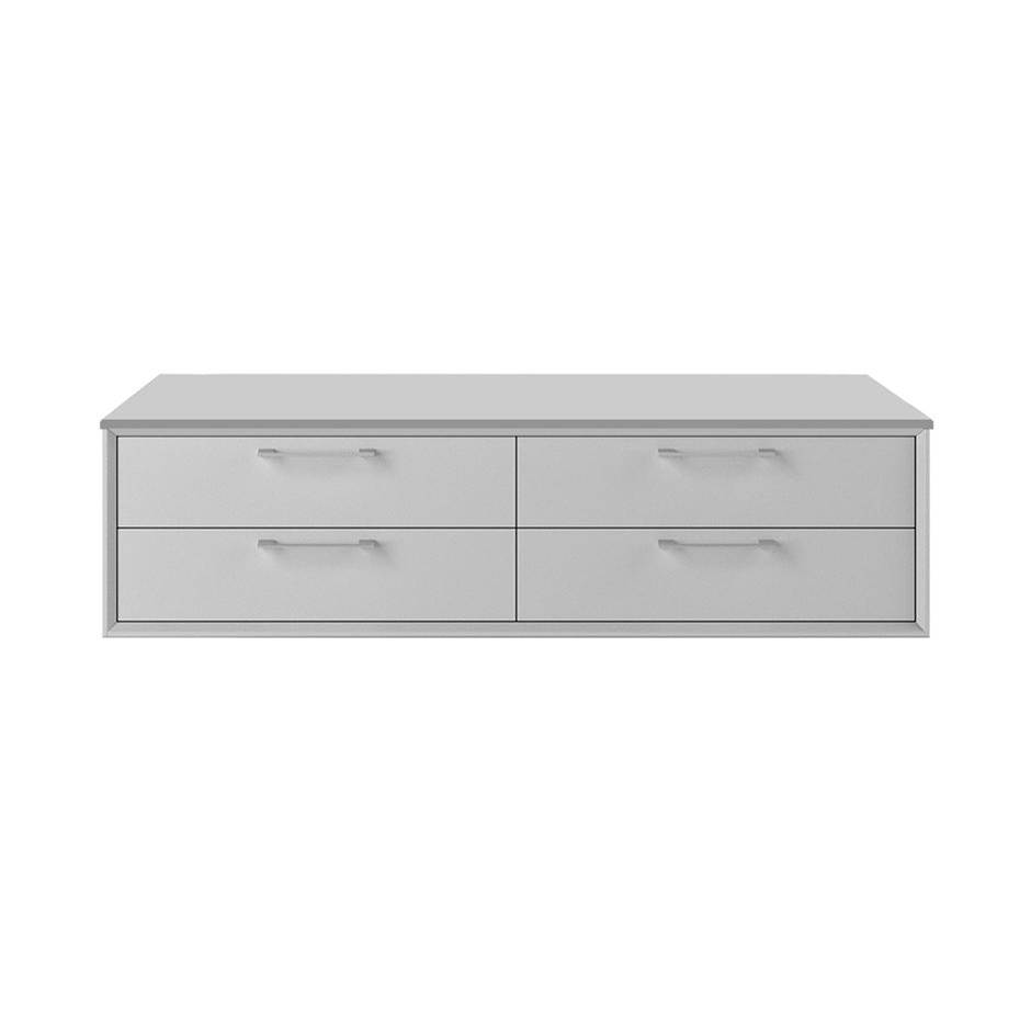 Lacava Cabinet of wall-mount under-counter cabinet  featuring two drawers and solid surface countertop (pulls included).