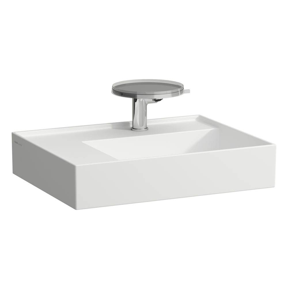 Laufen Washbasin, shelf left, with concealed outlet, w/o overflow, wall mounted