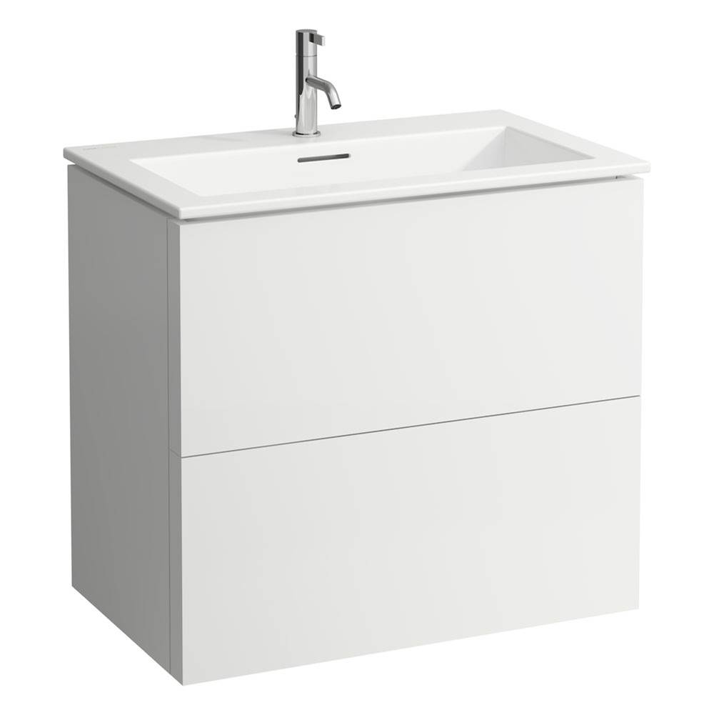 Laufen Combipack 31 1/2'', washbasin ''slim'' with vanity unit with 2 drawers, incl. drawer organizer, wall mounted