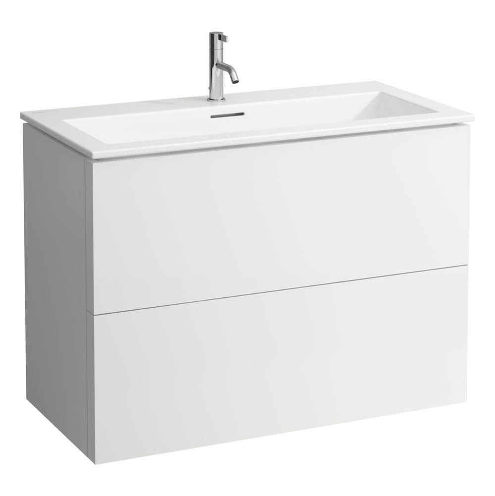 Laufen Combipack 39 3/8'', washbasin ''slim'' with vanity unit with 2 drawers, incl. drawer organizer, wall mounted