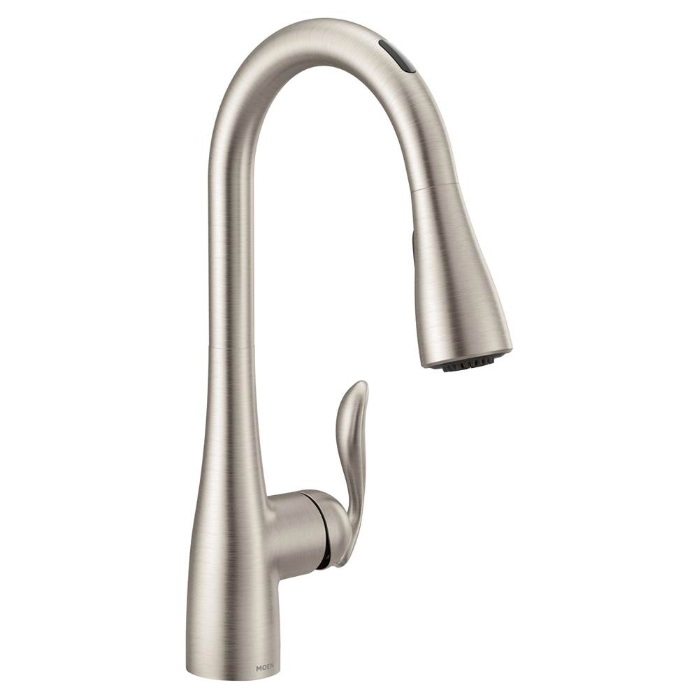 Moen Arbor Smart Faucet Touchless Pull Down Sprayer Kitchen Faucet with Voice Control and Power Boost, Spot Resist Stainless