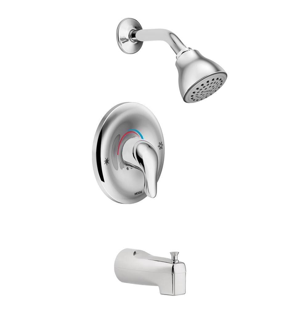 Moen Chateau Single Handle Posi-Temp Tub and Shower Faucet, Valve Included, Chrome