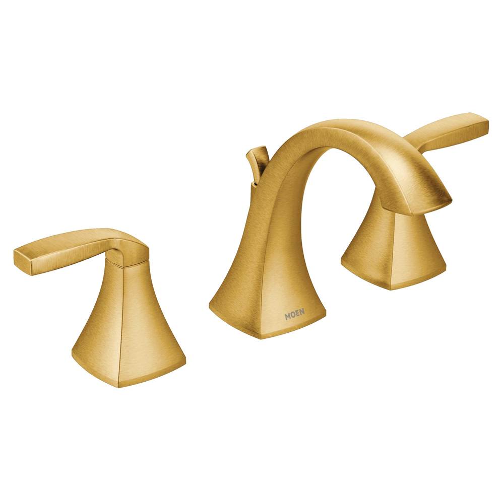 Moen Voss 8 in. Widespread 2-Handle High-Arc Bathroom Faucet Trim Kit in Brushed Gold (Valve Sold Separately)