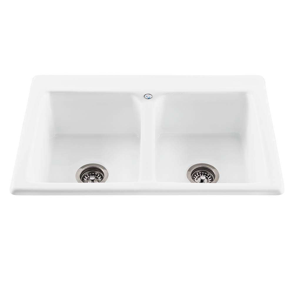 MTI Basics 33X22 White Double Bowl Basics Sink-Endurance