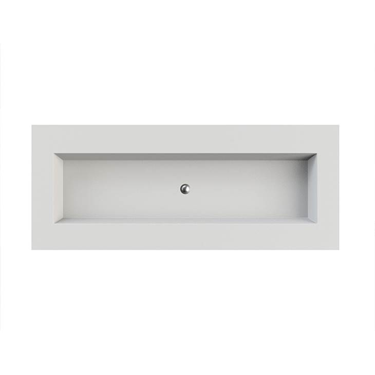 MTI Baths Petra 5 Sculpturestone Counter Sink Single Bowl Up To 68'' - Gloss Biscuit