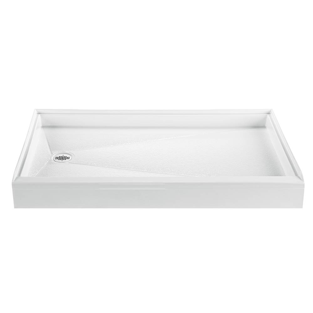 MTI Baths 5442 Acrylic Cxl Lh Drain 3-Sided Integral Tile Flange - White