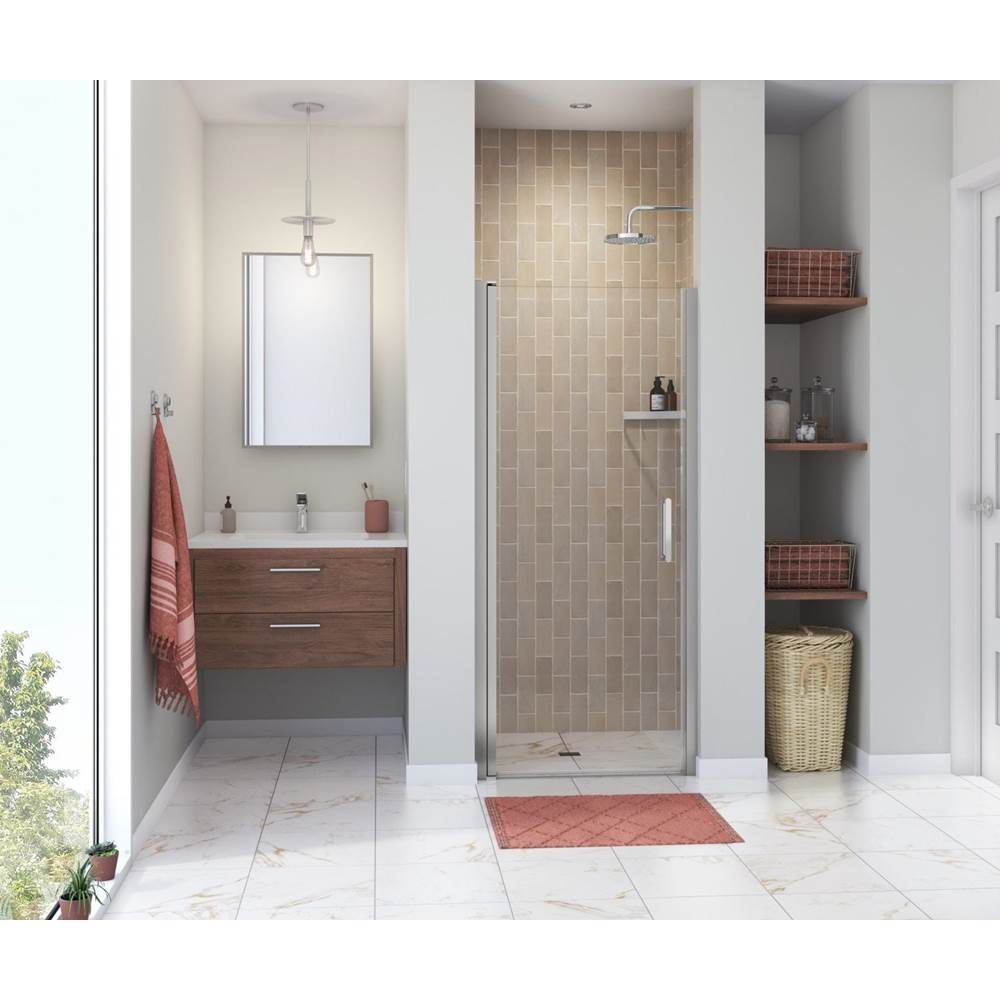 Maax Manhattan 29-31 x 68 in. 6 mm Pivot Shower Door for Alcove Installation with Clear glass & Round Handle in Chrome