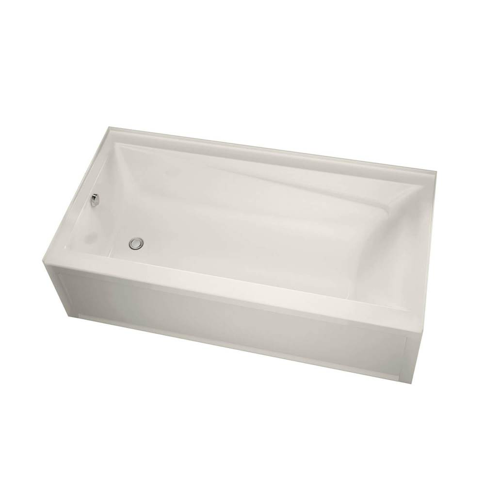 Maax Exhibit 6042 IFS Acrylic Alcove Right-Hand Drain Bathtub in Biscuit
