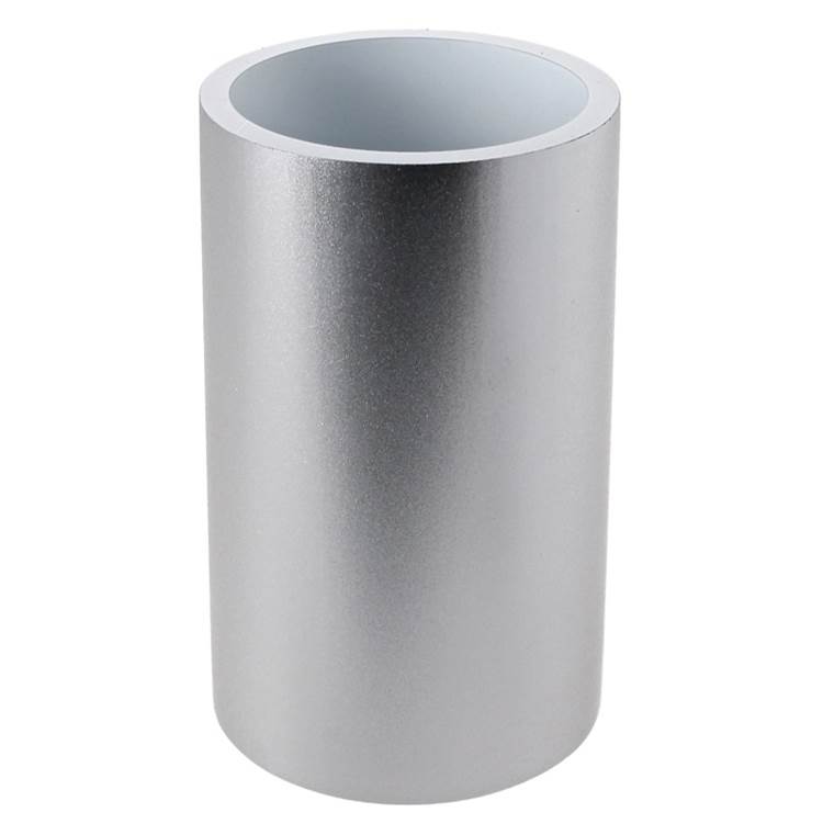 Nameeks Silver Free Standing Round Toothbrush Holder