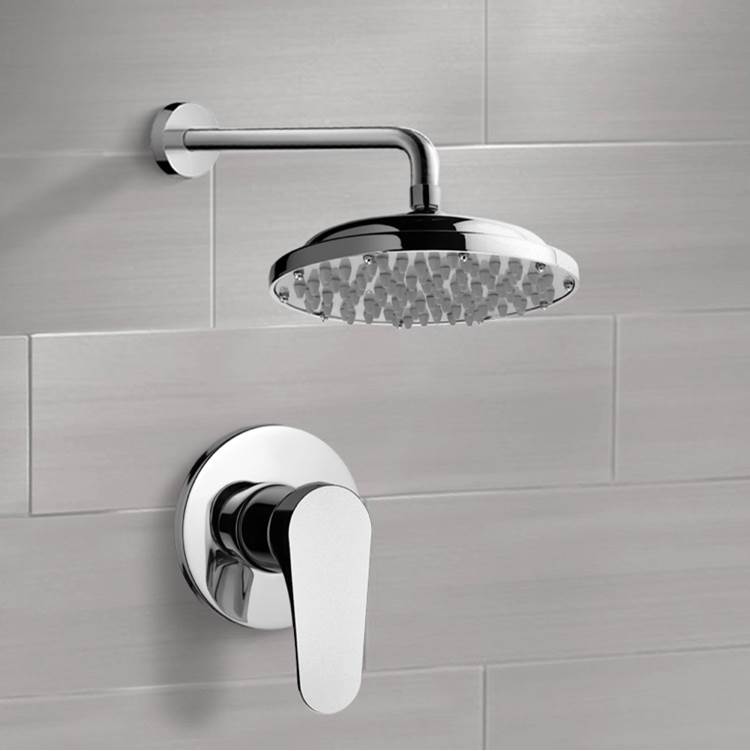 Nameeks Modern Polished Chrome Shower Faucet Set