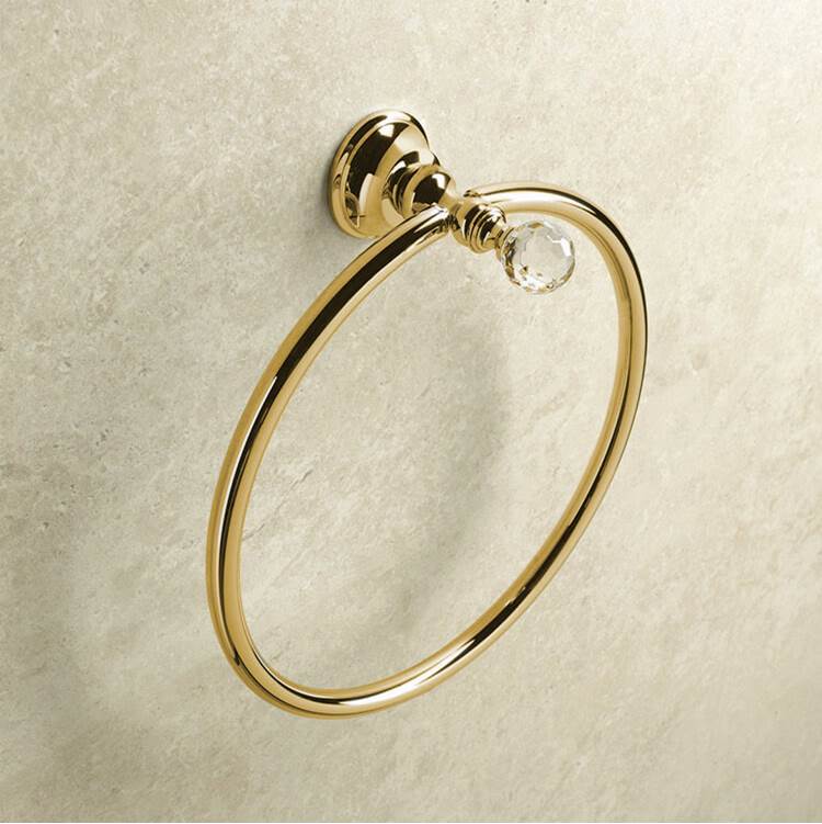 Nameeks Gold Towel Ring with Crystal