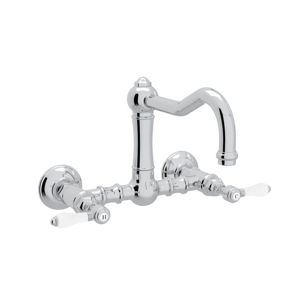 Rohl Acqui® Wall Mount Bridge Kitchen Faucet With Column Spout