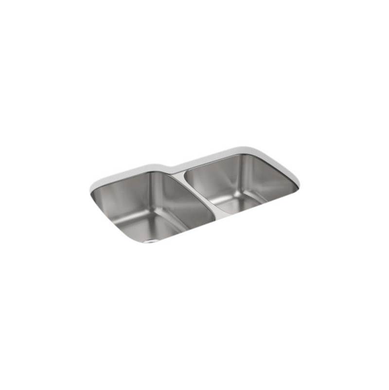 Sterling Plumbing McAllister(R) Unequal Double-basin Sink, 32'' x 21'' x 9''