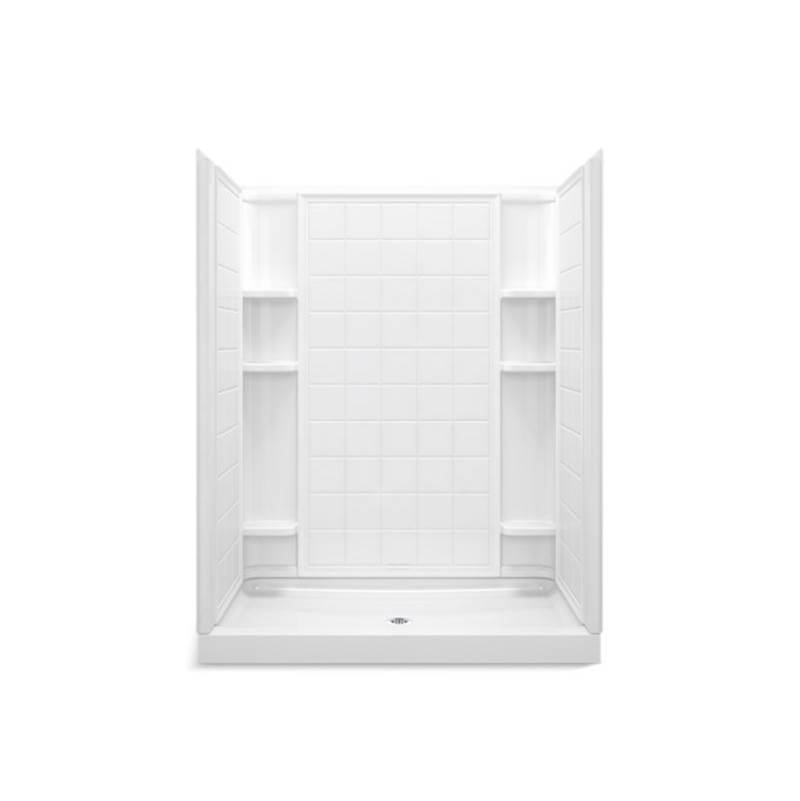 Sterling Plumbing Ensemble™ 60-1/4'' x 34'' x 75-3/4'' tile alcove shower stall with Aging in Place backerboards