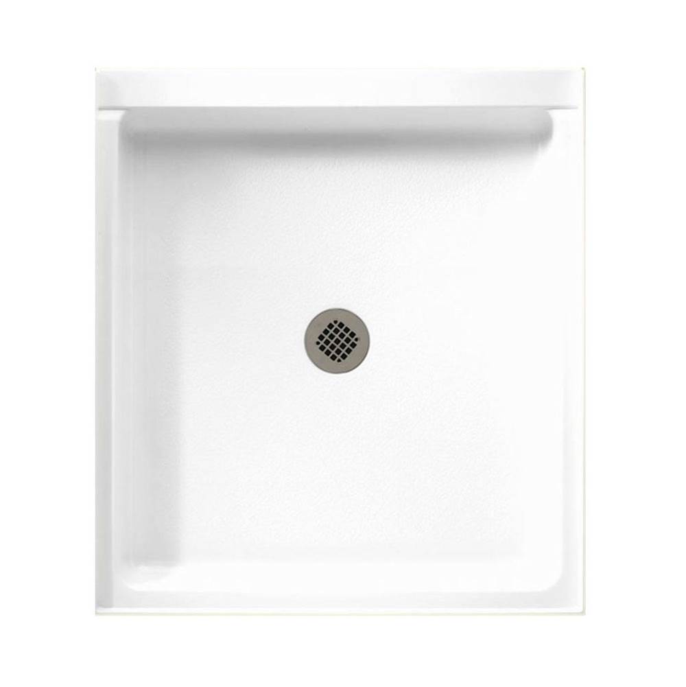 Swan SS-4236 42 x 36 Swanstone Alcove Shower Pan with Center Drain Charcoal Gray
