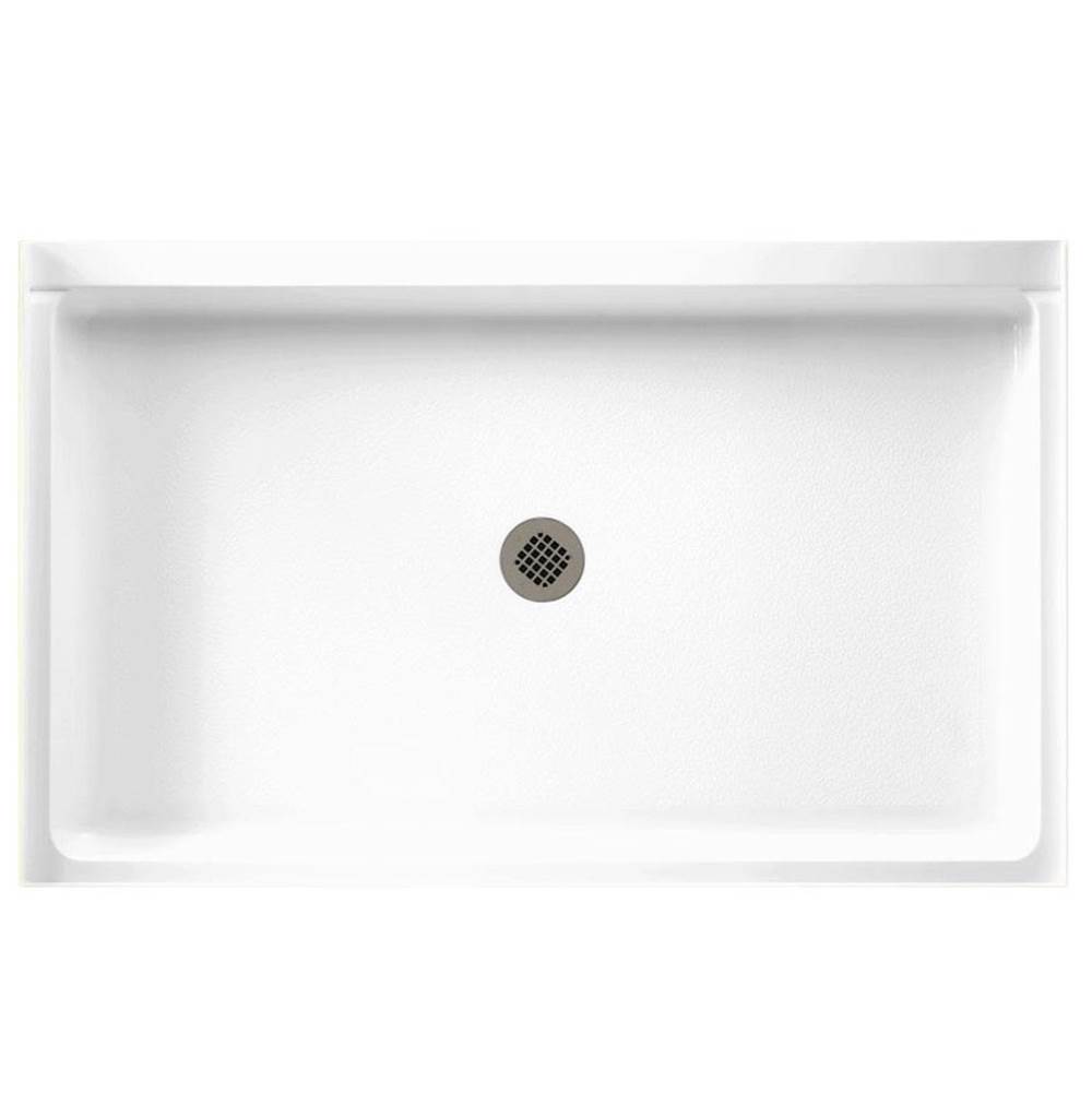 Swan SS-3454 34 x 54 Swanstone Alcove Shower Pan with Center Drain Ash Gray