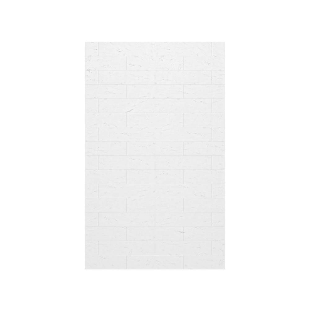 Swan MSMK-9632-1 32 x 96 Swanstone® Modern Subway Tile Glue up Bathtub and Shower Single Wall Panel in Carrara