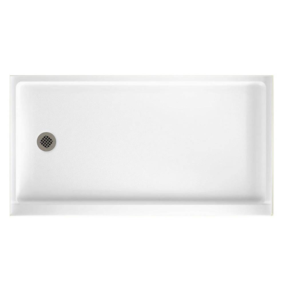 Swan SR-3260 32 x 60 Swanstone Alcove Shower Pan with Right Hand Drain Charcoal Gray