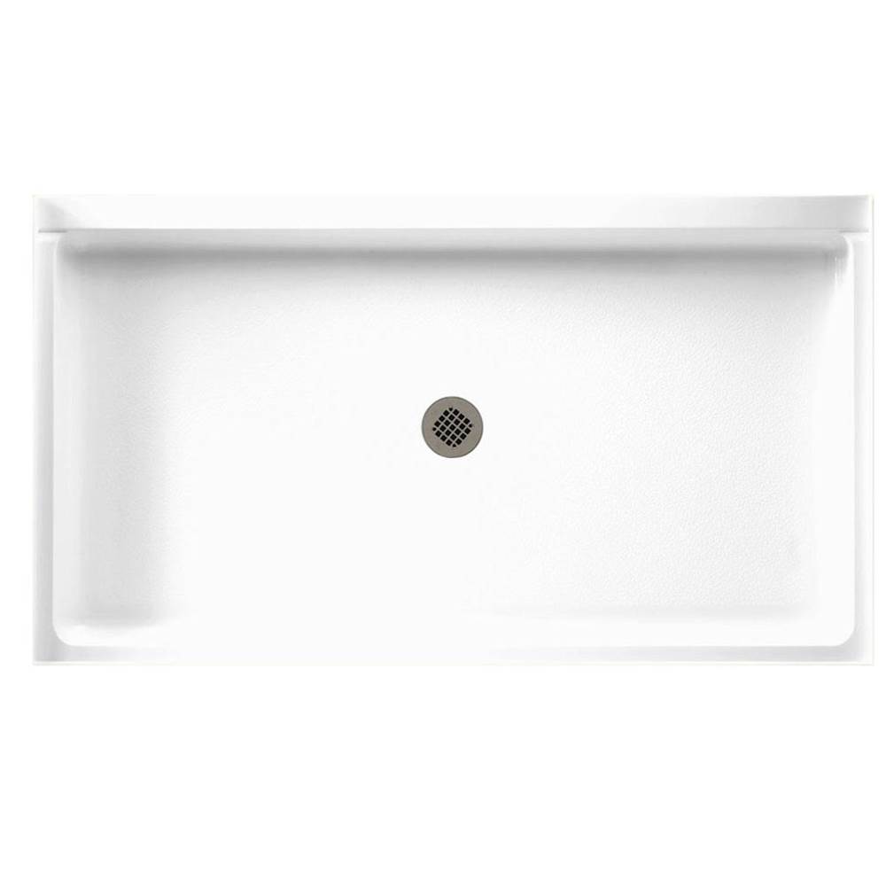 Swan SS-3460 34 x 60 Swanstone Alcove Shower Pan with Center Drain Ash Gray