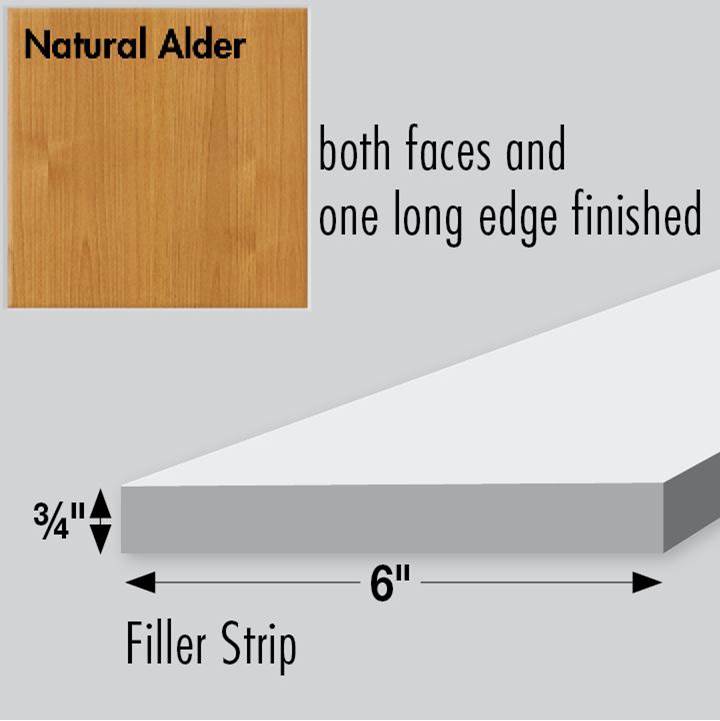 Strasser Woodenworks 6 X .75 X 36 SIMPLICITY FILLER NAT ALDER