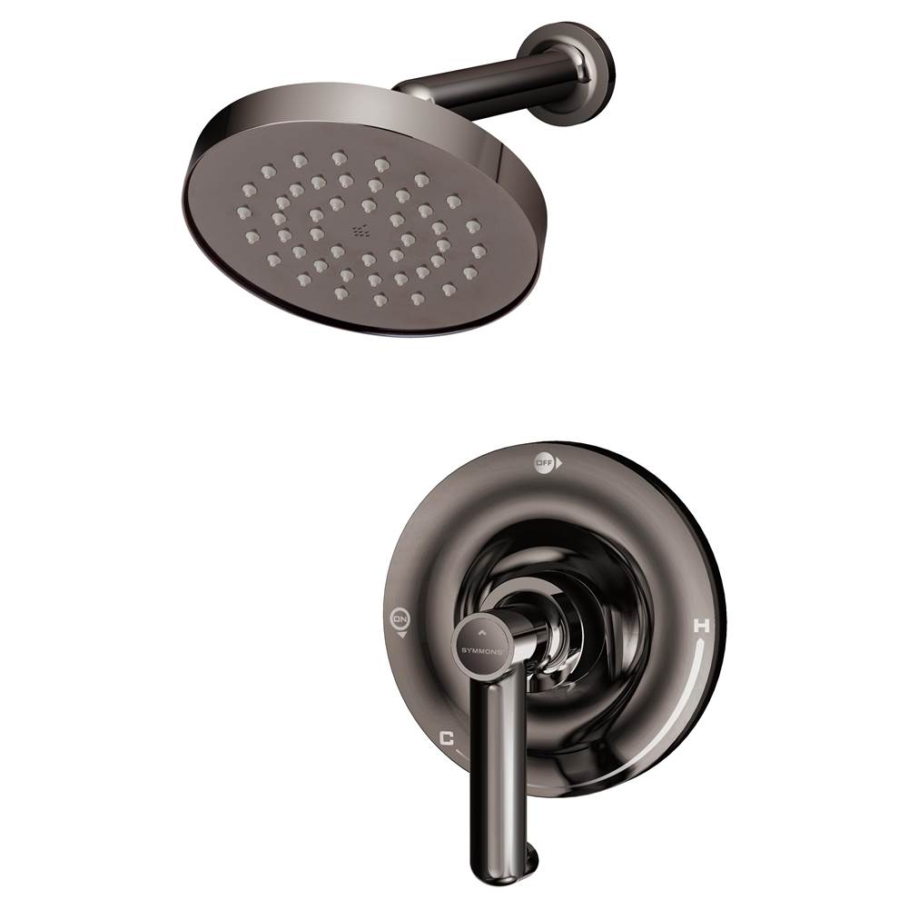 Symmons Museo Single Handle 1-Spray Shower Trim in Polished Graphite - 1.5 GPM (Valve Not Included)