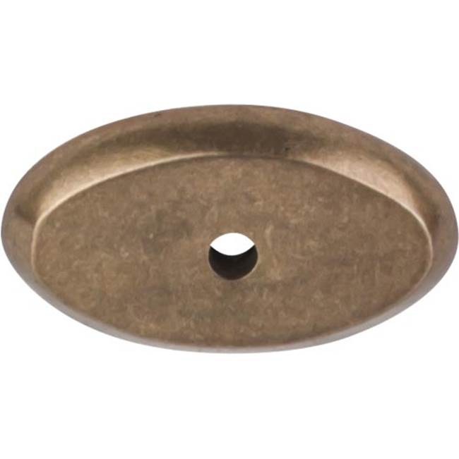 Top Knobs Aspen Oval Backplate 1 1/2 Inch Light Bronze