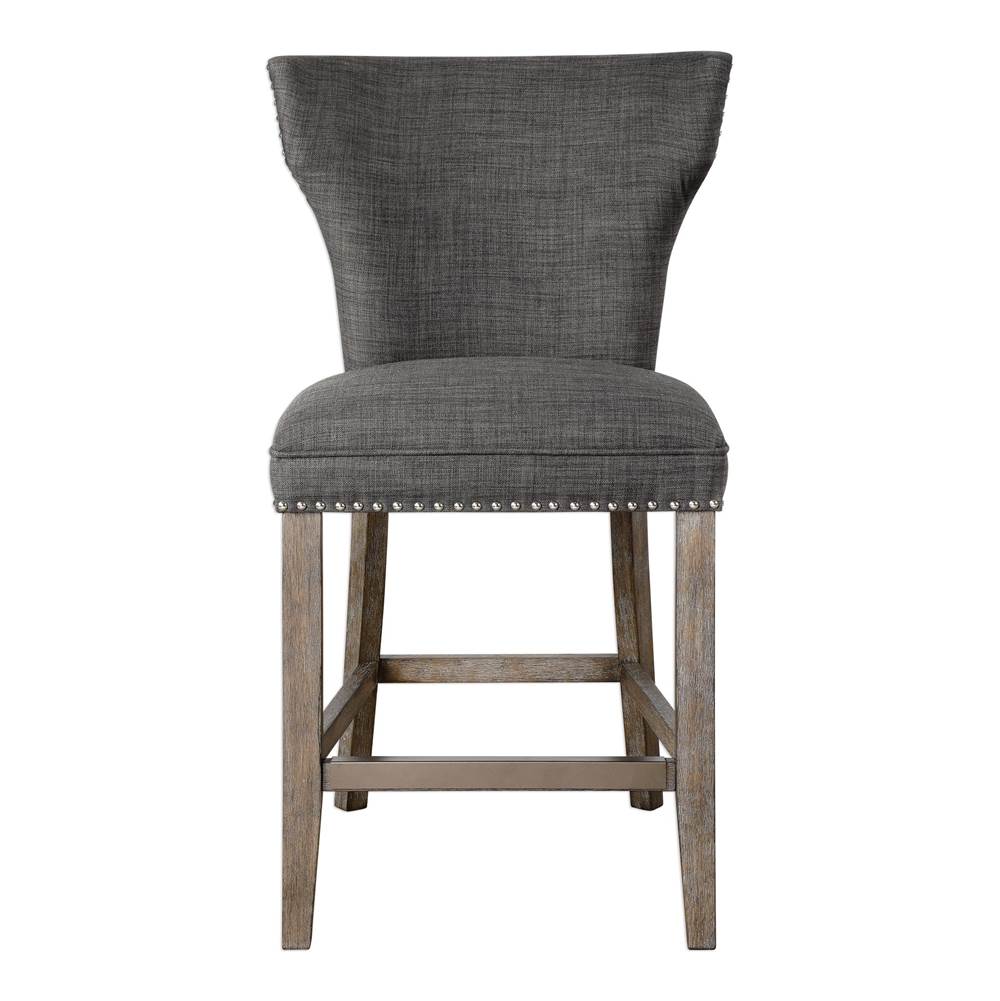 Uttermost Uttermost Arnaud Charcoal Counter Stool